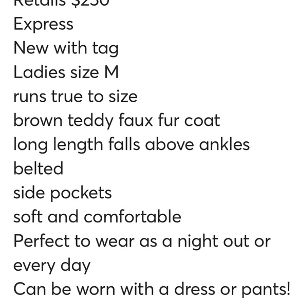 Express Brown Teddy Jackets - Picture 14 of 14